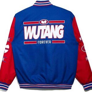 Wu-Tang Clan Official Jacket WuWear Hip Hop (Blue/Red) Size (Large)